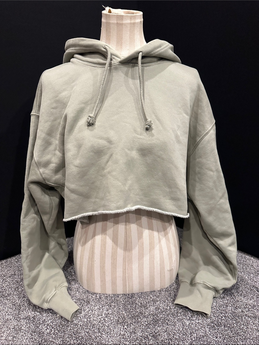 Aritzia TNA hoodie Cropped Sage Green Hoodie